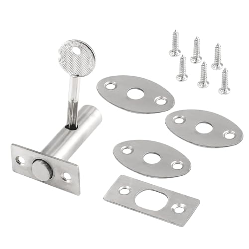 Verdeckter Manager, versteckter Türschloss, Edelstahl, Tubewell Schlüssel, Einsteckschloss-Set mit Schlüssel und Schrauben für Zuhause, Büro, Geschäft, Hotel von SENRISE
