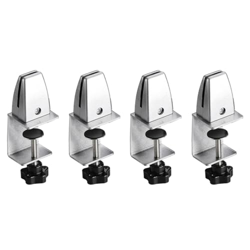 Verstellbare Trennklemmen, 5–40 mm Klemmbasis, 4–20 mm Spannbereich, Niesschutz-Stützklemmen für Büro-Schreibtischplatten, Schreibtisch-Paneele (SL), 4 Stück von SENRISE