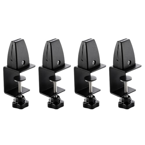 Verstellbare Trennklemmen, 5–40 mm Klemmbasis, 4–20 mm Spannbereich, Niesschutz-Stützklemmen für Büroschreibtischplatten, Schreibtisch-Paneele, Schreibtisch-Paneel, 4 Stück (BK) von SENRISE