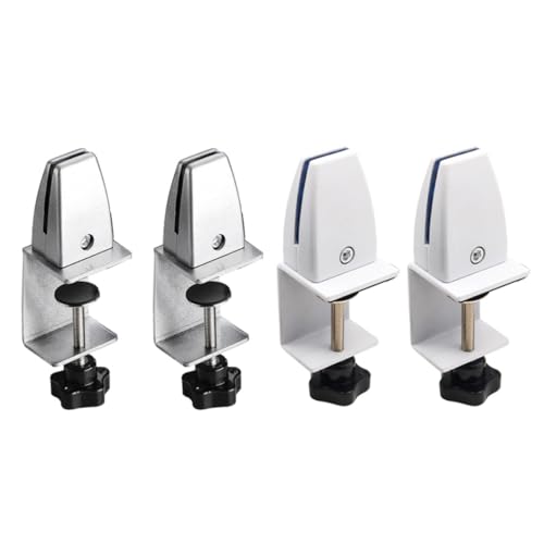 Verstellbare Trennwände, 5–40 mm Klemmbasis, 4–20 mm Spannbereich, Niesschutz-Stützklemmen für Büro-Schreibtischplatten, Schreibtisch-Paneele (WT + SL), 4 Stück von SENRISE