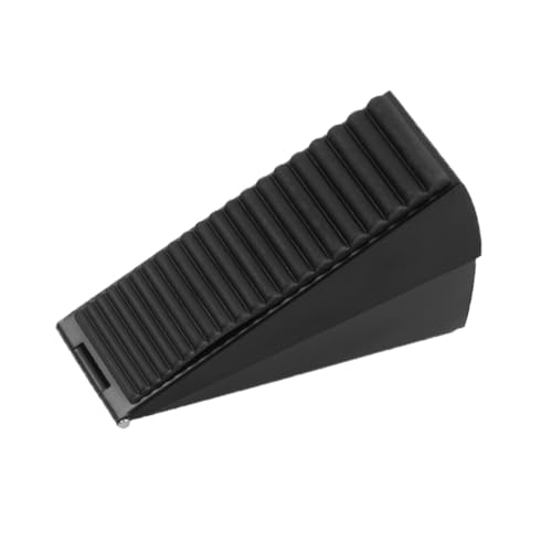 Verstellbarer federbelasteter großer Türstopper, robuster Edelstahl-Türstopper für die Unterseite der Tür, Wandschutz für schwere Türen (schwarz) von SENRISE