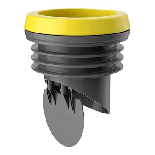 WC-Flansche, auslaufsicherer WC-Flansch-Dichtring, geruchloser WC-Abflussrohr-Versiegelung mit Rückflussventil für 110 mm Abfluss (grau) von SENRISE