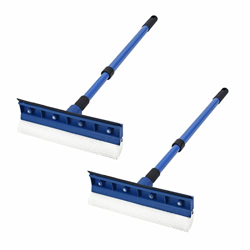 2PCS Professional 2 in 1 Window Squeegee, Extendable 75CM Window Cleaning Kit, Glass Squeegee Cleaner Wiper Long Handle Sponge Brush for Window Glass 2PCS Professional 2 in 1 Window Squeegee, Extendable 75CM Window Cleaning Kit, Glass Squeegee Cleaner Wiper Long Handle Sponge Brush for Window Glass von SENRN