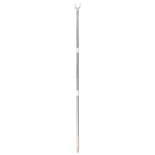 Long Reach Pole Hook, Retractable Closet Reacher Stainless Steel Pole Telescopic Long Reach Closet Hook Extending Clothes Poles Fork Stick For Home Wardrobe 131cm von SENRN