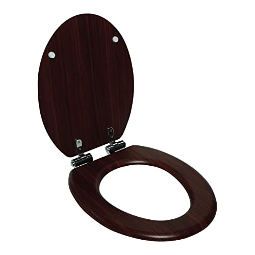 SENSEA - Ovaler Toilettensitz aus MDF - Walnuss-Finish - Fallschutz - PURITY von SENSEA