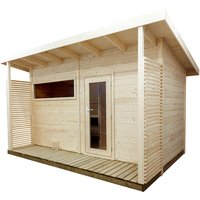 Gartensauna Scala Large Saunahaus aus Fichte Massivsauna ca. 459x313x272 cm - Sentiotec Gartensauna Scala Large Saunahaus aus Fichte Massivsauna ca. 459x313x272 cm - Sentiotec von SENTIOTEC