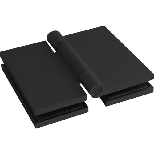 Sentiotec Glastür Scharnier - Glastürband für 8-10mm Sauna Glastüren - Glastürscharnier in schwarz - Glastürbeschlag Glas/Glas mit einer Tragkraft von 50kg Sentiotec Glastür Scharnier - Glastürband für 8-10mm Sauna Glastüren - Glastürscharnier in schwarz - Glastürbeschlag Glas/Glas mit einer Tragkraft von 50kg von SENTIOTEC