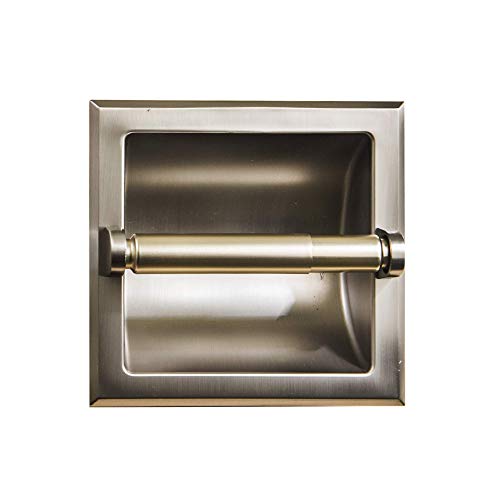 SENTO Toilettenpapierhalter aus gebürstetem Nickel zur Wandmontage, robuster Metallrollenhalter mit rückseitiger Montagehalterung, einfache Installation, satiniertes Nickel SENTO Toilettenpapierhalter aus gebürstetem Nickel zur Wandmontage, robuster Metallrollenhalter mit rückseitiger Montagehalterung, einfache Installation, satiniertes Nickel von SENTO BETTER HOME BETTER LIFE