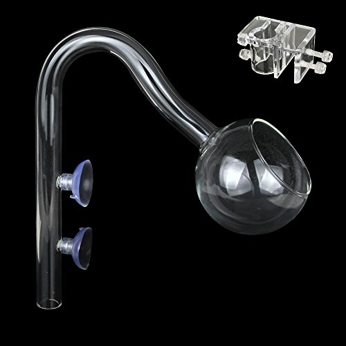 SENZEAL 17mm mit Acryl-Clip für Fisch Glas Lily Pipe Auslauf Pipe Aquarium Auslauf Rohr von SENZEAL