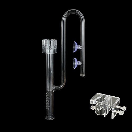 SENZEAL Aquarium Glas Skimmer Rohr Einlauf und Auslauf Oberflächen mit Acryl-Clip für 13mm Tube Fisch gepflanzt Tank von SENZEAL