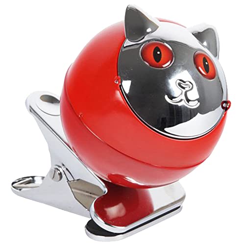 Aschenbecher CAT Klemmfunktion Windaschenbecher Katze Klemmaschenbecher Metall Ascher Tischklemme Kippaschenbecher (Rot) von SEPILO