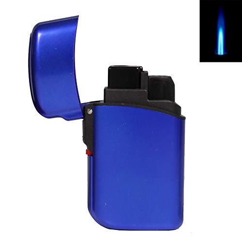 SEPILO Sturmfeuerzeug Demon Jet Flame Feuerzeug mit konzentrierter Flamme Turbo Gas Jet Flame Lighter (Blau METALLIC) von SEPILO