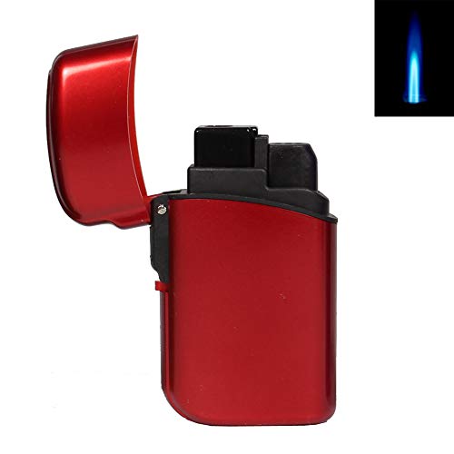 SEPILO Sturmfeuerzeug Demon Jet Flame Feuerzeug mit konzentrierter Flamme Turbo Gas Jet Flame Lighter (Rot METALLIC) von SEPILO