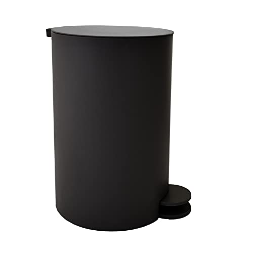 SEPIO | Badezimmer Mülleimer 3 Liter, Kosmetikeimer, Badmülleimer aus hochwertigem Kunststoff mit herausnehmbarem Behälter (Schwarz) von SEPIO