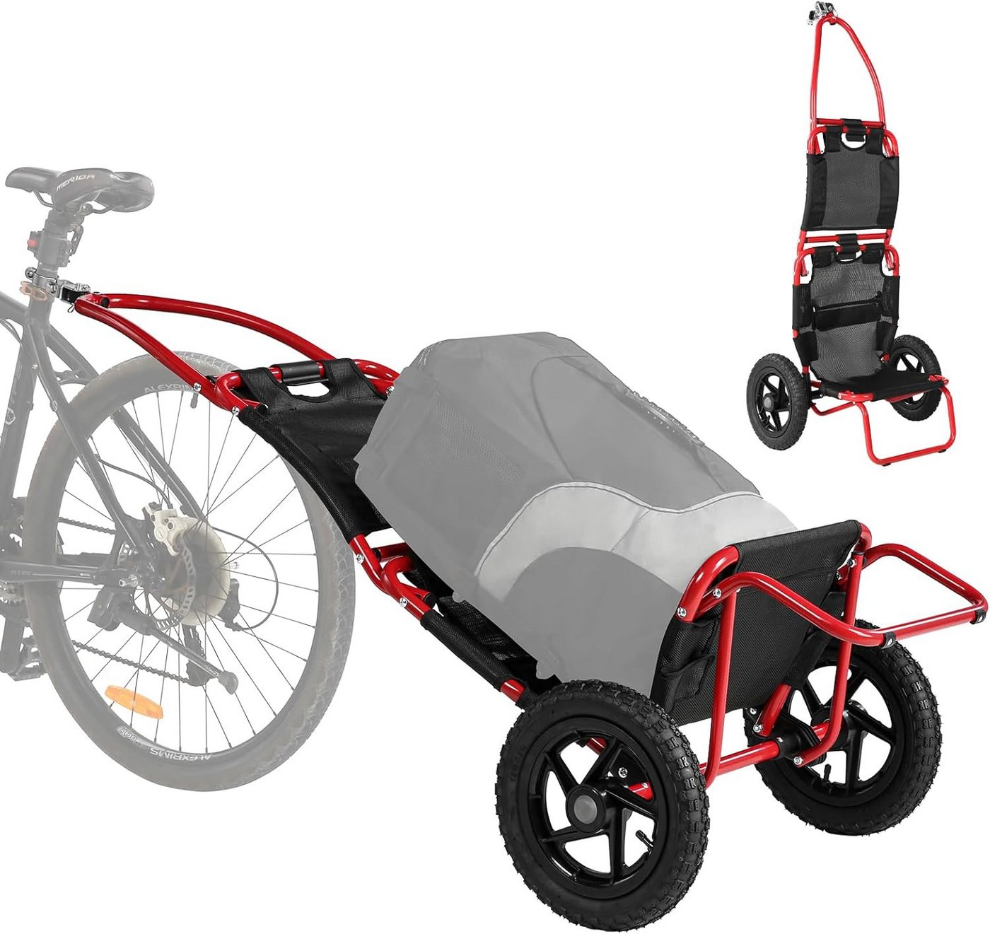 SEPNINE Fahrradlastenanhänger 2 in 1,klappbar mit 30 cm Luftreifen, 20 kg Ladegewicht SEPNINE Fahrradlastenanhänger 2 in 1,klappbar mit 30 cm Luftreifen, 20 kg Ladegewicht von SEPNINE