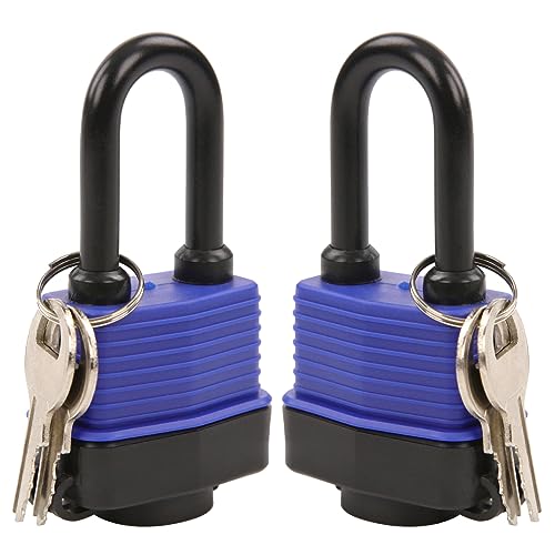 SEPOX® 44mm Zwillings-Außen-Vorhängeschloss, robustes wasserdichtes Vorhängeschloss, gleichschließendes 2er-Pack mit gehärtetem Stahlbügel und Messingzylinder, vollständig abgedeckt von SEPOX