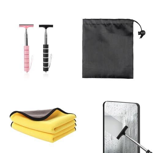 5pcs Auto Scheibenabzieher Pro Set – Premium Fensterabzieher Profi mit 2 Farben & Zubehör für saubere Sicht, Autoscheibenwischer, Rückspiegelwischer mit Aufbewahrungstasche von SEPWGUMD
