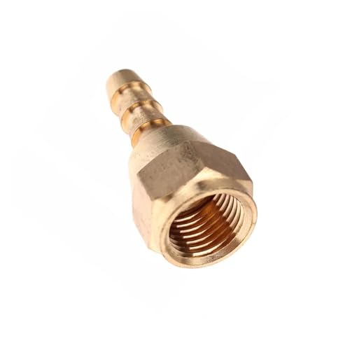 SEQLTWFC Die Messing-Bördelrohrverschraubung 1/4" Schlauch-ID X 3/8" Innengewinde 45 Grad Schwenkmutter Union(Pack of 5) von SEQLTWFC