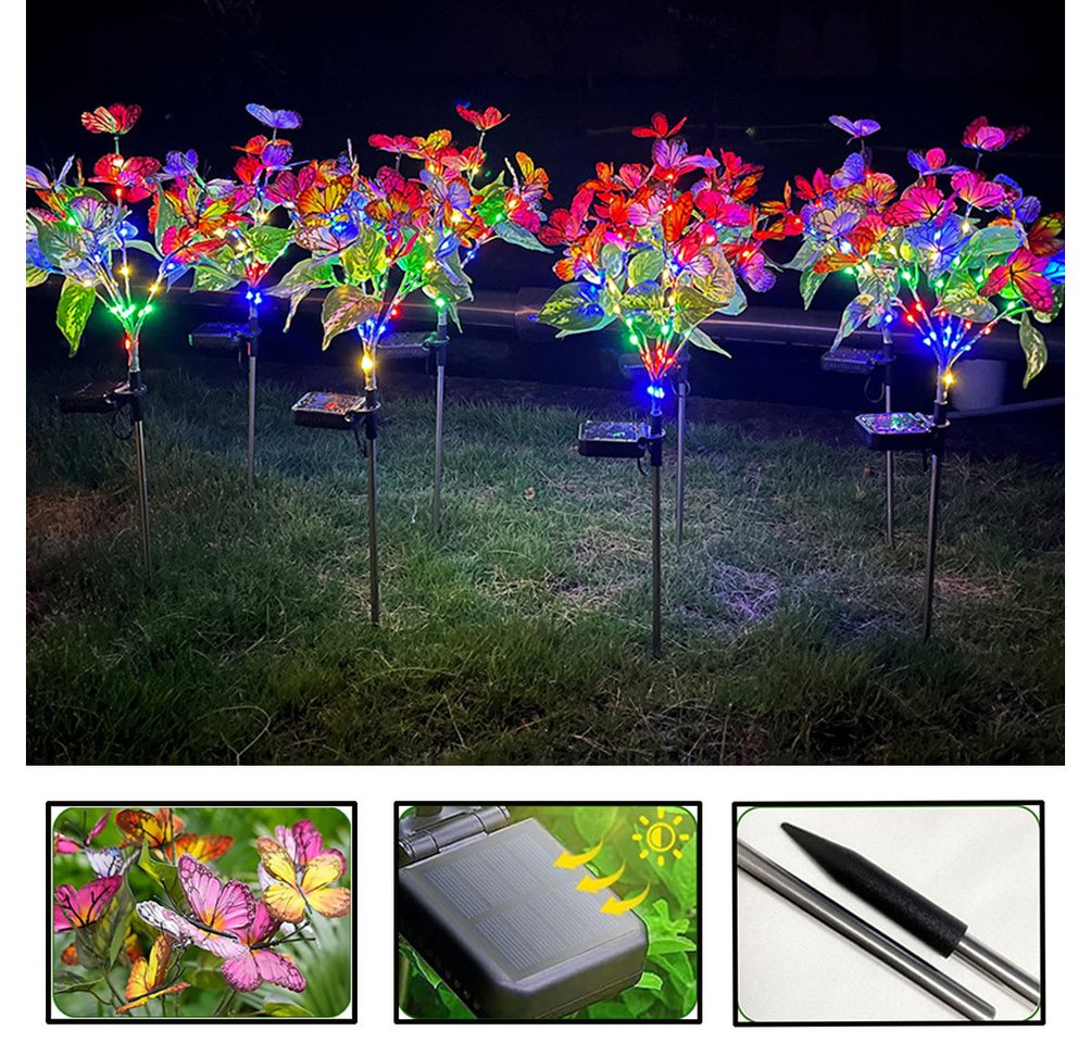 SERBASIC LED Solarleuchte IP65 Wasserdicht Schmetterling Solarlampen, 2/4 Stück, für Außen Garten Pathway Yard Halloween Dekoratives SERBASIC LED Solarleuchte IP65 Wasserdicht Schmetterling Solarlampen, 2/4 Stück, für Außen Garten Pathway Yard Halloween Dekoratives von SERBASIC