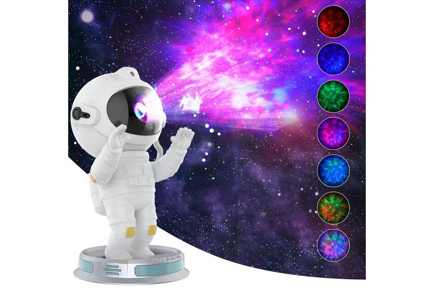 SERBASIC LED-Sternenhimmel LED Sternenhimmel Projektor,Astronaut, Galaxy Nebula Nachtlicht,Timer, projektor sternenhimmel, 360° drehbarem Kopf, Galaxy Nebula Projektor mit Fernbedienung SERBASIC LED-Sternenhimmel LED Sternenhimmel Projektor,Astronaut, Galaxy Nebula Nachtlicht,Timer, projektor sternenhimmel, 360° drehbarem Kopf, Galaxy Nebula Projektor mit Fernbedienung von SERBASIC