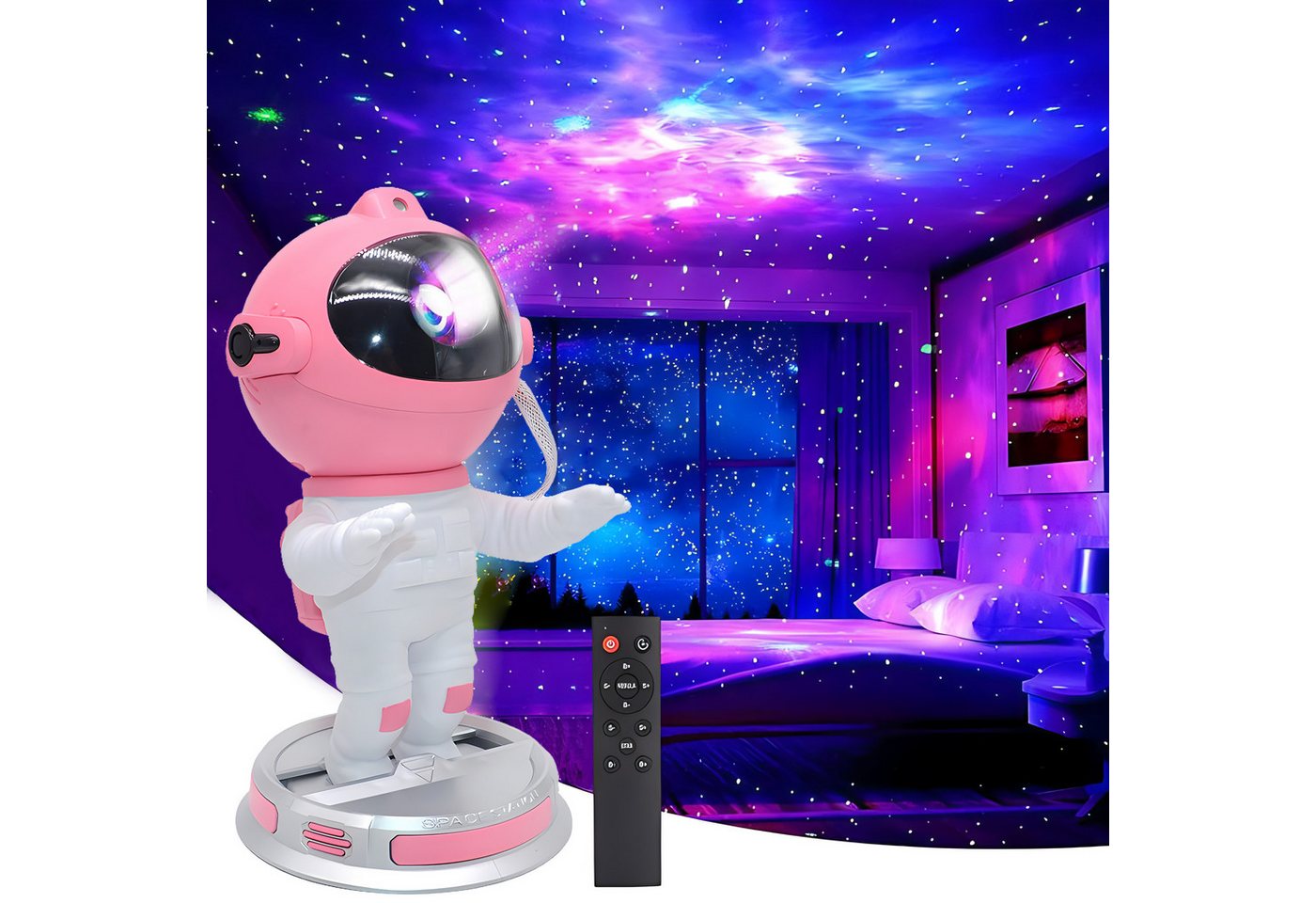 SERBASIC LED-Sternenhimmel LED Sternenhimmel Projektor,Astronaut, Galaxy Nebula Nachtlicht,Timer, projektor sternenhimmel, 360° drehbarem Kopf, Galaxy Nebula Projektor mit Fernbedienung SERBASIC LED-Sternenhimmel LED Sternenhimmel Projektor,Astronaut, Galaxy Nebula Nachtlicht,Timer, projektor sternenhimmel, 360° drehbarem Kopf, Galaxy Nebula Projektor mit Fernbedienung von SERBASIC