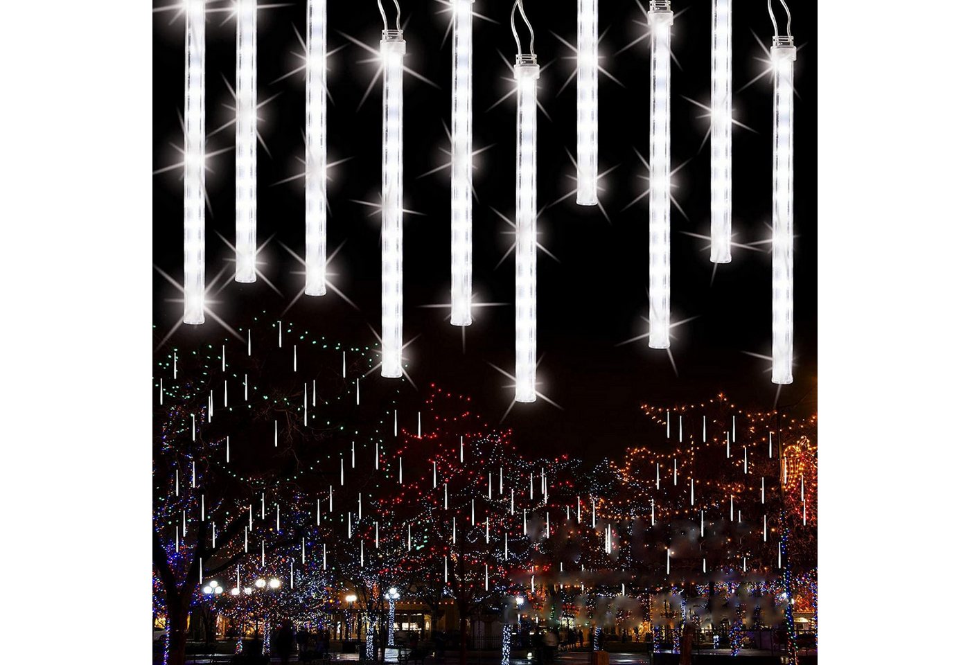 SERBASIC Lichterkette Meteorschauer Regen Lichter, Weihnachtsbeleuchtung Schneefall Lichter, Fallende Lichterkette Für Außen Innen Hochzeit Garten Bäume Deko SERBASIC Lichterkette Meteorschauer Regen Lichter, Weihnachtsbeleuchtung Schneefall Lichter, Fallende Lichterkette Für Außen Innen Hochzeit Garten Bäume Deko von SERBASIC