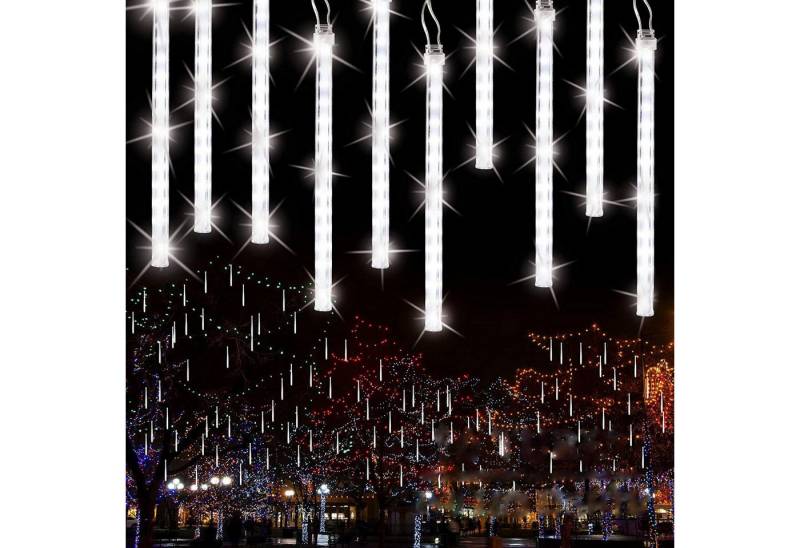 SERBASIC Lichterkette Meteorschauer Regen Lichter, Weihnachtsbeleuchtung Schneefall Lichter, Fallende Lichterkette Für Außen Innen Hochzeit Garten Bäume Deko von SERBASIC