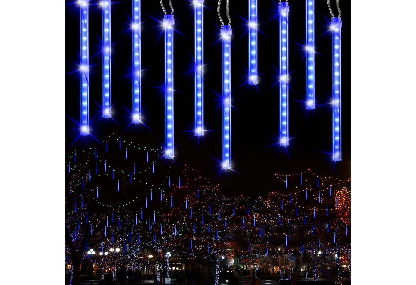 SERBASIC Lichterkette Meteorschauer Regen Lichter, Weihnachtsbeleuchtung Schneefall Lichter, Fallende Lichterkette Für Außen Innen Hochzeit Garten Bäume Deko SERBASIC Lichterkette Meteorschauer Regen Lichter, Weihnachtsbeleuchtung Schneefall Lichter, Fallende Lichterkette Für Außen Innen Hochzeit Garten Bäume Deko von SERBASIC