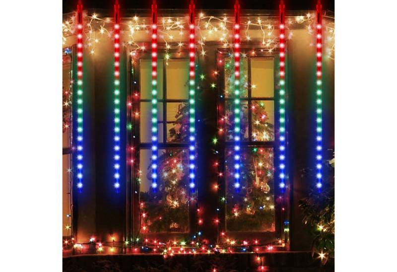 SERBASIC Lichterkette Meteorschauer Regen Lichter, Weihnachtsbeleuchtung Schneefall Lichter, Fallende Lichterkette Für Außen Innen Hochzeit Garten Bäume Deko von SERBASIC