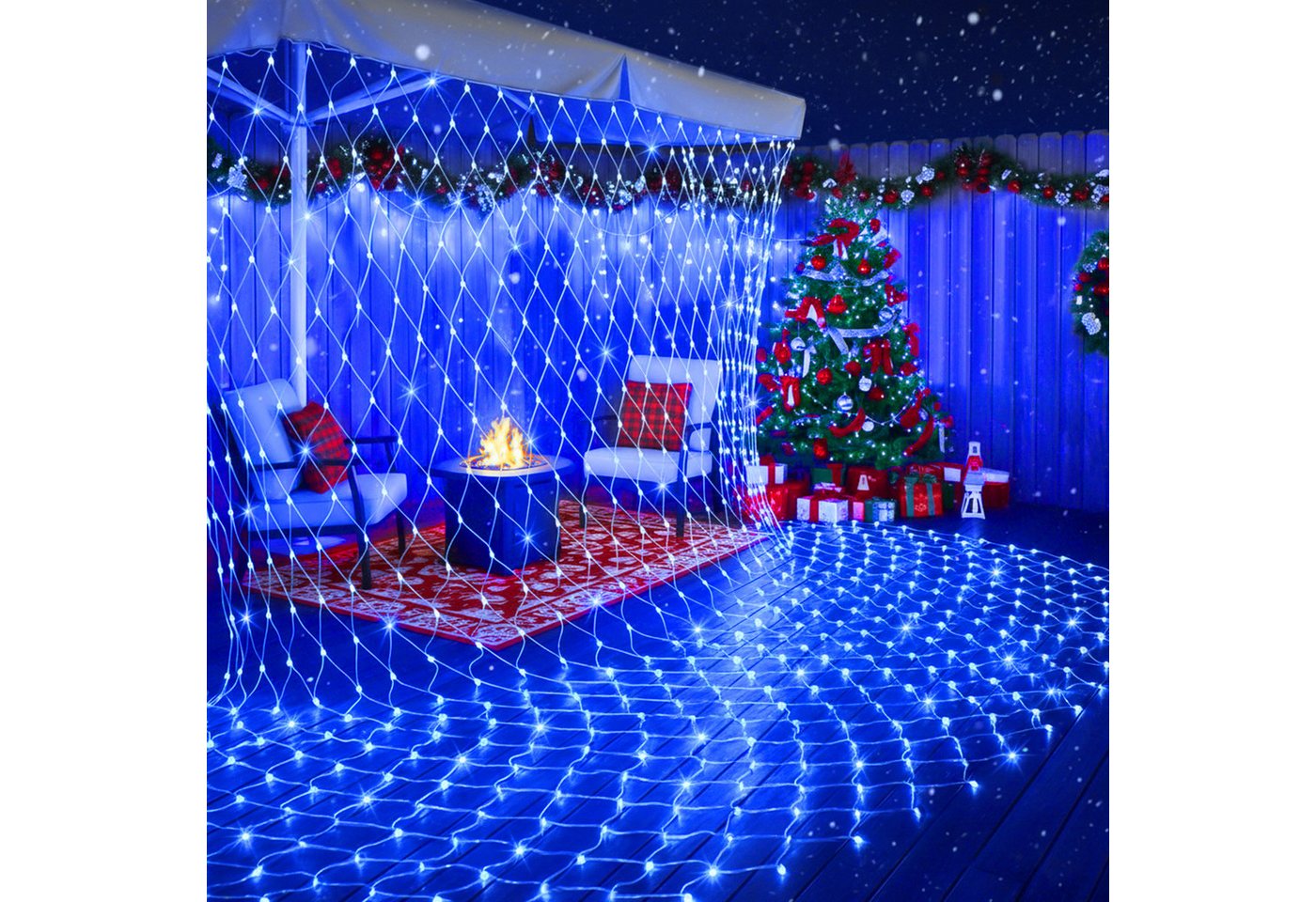 SERBASIC Lichternetz 31V DC Mesh Lichterkette mit Stecker, 8 Modi, Speicherfunktion, für Weihnachten Party Garten SERBASIC Lichternetz 31V DC Mesh Lichterkette mit Stecker, 8 Modi, Speicherfunktion, für Weihnachten Party Garten von SERBASIC