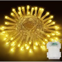 1-teiliges Set, warmweiß, 6 m, 40 LEDs, batteriebetriebene Weihnachtsbeleuchtung, Weihnachtsbeleuchtung für drinnen und draußen, für Balkon, Garten, 1-teiliges Set, warmweiß, 6 m, 40 LEDs, batteriebetriebene Weihnachtsbeleuchtung, Weihnachtsbeleuchtung für drinnen und draußen, für Balkon, Garten, von SERBIA