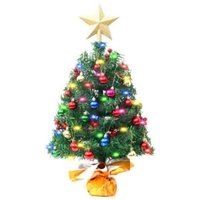 1 x mehrfarbiger künstlicher Mini-Weihnachtsbaum, Mini-Weihnachtsbaum mit LED-Lichterkette und Ornamenten, kleiner geschmückter Weihnachtsbaum, 1 x mehrfarbiger künstlicher Mini-Weihnachtsbaum, Mini-Weihnachtsbaum mit LED-Lichterkette und Ornamenten, kleiner geschmückter Weihnachtsbaum, von SERBIA