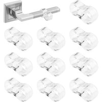 10 Stück (25 x 13,5 x 44 mm) transparenter Türstopper aus PVC, kein Bohren erforderlich, Türstopper-Dämpfer für den Innenbereich, schützt Wände und von SERBIA