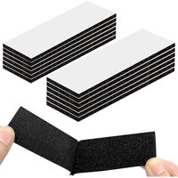 12 Stück (2 x 8 cm) schwarzes doppelseitiges Klebeband, superklebeband, starkes rechteckiges doppelseitiges Klebeband, wiederverwendbar von SERBIA