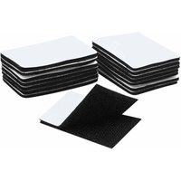 15 pegatinas de doble cara para arañazos, cinta autoadhesiva extrafuerte (rectángulo de 6 x 4 cm, negro) von SERBIA