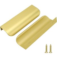 2 Stück goldfarbene Küchenschrankgriffe aus Aluminiumlegierung, Lochmitte 160 mm, mit Schrauben von SERBIA