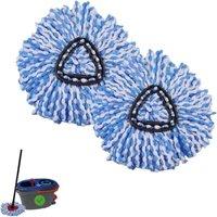 2er-Pack EasyWring RinseClean Mikrofaser-Wischmopp-Ersatzköpfe für O-Ceder (2-Tank-System), blau von SERBIA