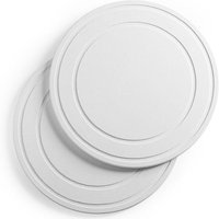 2er-Pack weiße Blumentopfmatten, 20 x 20 cm, Kieselgur, Blumentopfmatten für den Innenbereich, mit Tropfschale und Drainage von SERBIA