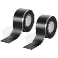 2x 3m selbstverschweißendes Silikonband, Isolierband und Dichtungsstreifen (Wasser, Luft), 25mm breit, schwarz von SERBIA