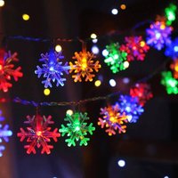 3 Meter bunte Weihnachtslichterkette mit 20 Lichtern, Schneeflocken-Lichterkette für Weihnachtszimmer-Party-Dekoration 3 Meter bunte Weihnachtslichterkette mit 20 Lichtern, Schneeflocken-Lichterkette für Weihnachtszimmer-Party-Dekoration von SERBIA