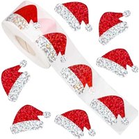 3 cm große Weihnachtsmützen-Aufkleber, 500 glitzernde Weihnachtsaufkleber für Briefumschläge, Einladungen und Grußkarten 3 cm große Weihnachtsmützen-Aufkleber, 500 glitzernde Weihnachtsaufkleber für Briefumschläge, Einladungen und Grußkarten von SERBIA