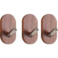 3er-Set Kleiderhaken aus Holz, Garderobenständer aus Naturholz, Dekorationshaken für die Haustür, Multifunktions-Wandhaken für Mäntel, Taschen, 3er-Set Kleiderhaken aus Holz, Garderobenständer aus Naturholz, Dekorationshaken für die Haustür, Multifunktions-Wandhaken für Mäntel, Taschen, von SERBIA