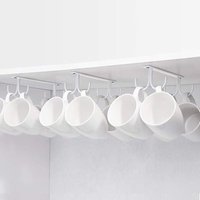 3er-Set Tassenhalter, weißer Kaffee, hängender Getränkehalter unter dem Schrank, Metall-Aufbewahrungshaken unter dem Schrank, Regal, Schrank, mit 4 3er-Set Tassenhalter, weißer Kaffee, hängender Getränkehalter unter dem Schrank, Metall-Aufbewahrungshaken unter dem Schrank, Regal, Schrank, mit 4 von SERBIA
