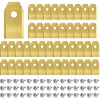 45 Stück Titan-Rasenmäherklingen, Mähroboterklinge für Husqvarn/Automower/Yardforce/Gardena mit Schrauben, Ersatzklingen für Modelle 105, 310, 315, von SERBIA