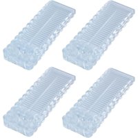 4er-Packung langlebige, rutschfeste, transparente Türstopper (9,5 x 4 x 1,4 cm), stapelbar, für alle Bodenarten geeignet von SERBIA