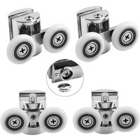 4er-Set Doppelrollen - für Duschschiebetür, 2 Räder 23 mm Durchmesser, Zinklegierung, Badezimmer 4er-Set Doppelrollen - für Duschschiebetür, 2 Räder 23 mm Durchmesser, Zinklegierung, Badezimmer von SERBIA