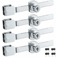 4er-Set Glasschiebetürschlösser mit Chrom-Finish, gleichschließend, klein, thsinde von SERBIA