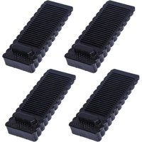 4er-Set schwarze, rutschfeste und langlebige Türstopper (9,5 x 4 x 1,4 cm), stapelbar, für alle Bodenarten geeignet von SERBIA