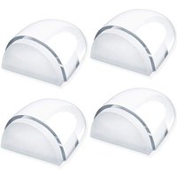 4er Set transparente Türstopper (4 x 3,8 x 3 cm) und selbstklebende Türstopper, Türstopper schützen Türen und Wände von SERBIA