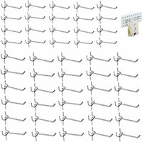 50 Stück Pegboard-Wandhaken, Einzelhaken Pegboard-Wand, Pegboard-Haken, perforierter Wandzubehörhaken, für Pegboard-Türwandpaneel, Geschäft, 3,3 mm, von SERBIA